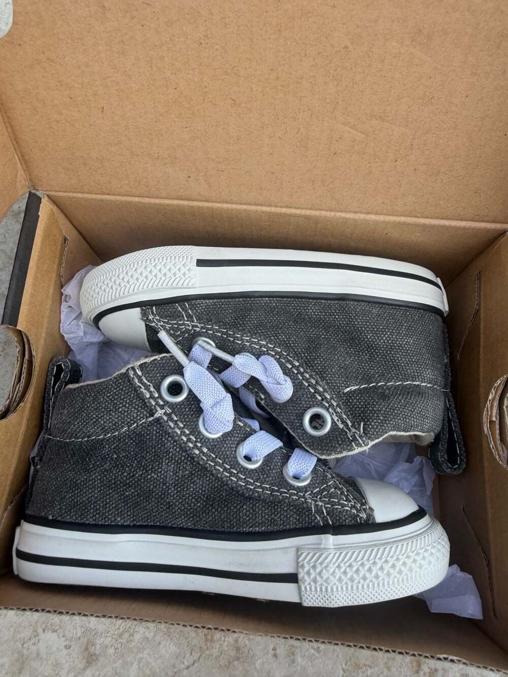 Converse Chuck Taylor All Star Street Slip Infant Sneakers in Beluga Grey - Picture 2 of 5